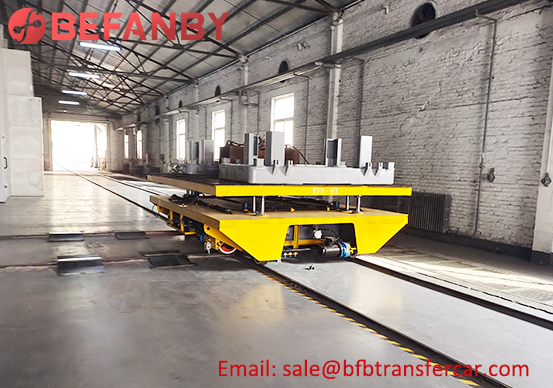 Hydraulic Lifting Rail Transfer Trolley