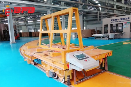 16t A Frame Marble Slab Handling Motorized Cart Moving On Rails Turning - Electric Power