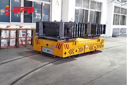 Heavy Duty Equipment Handling Rail Guided Electric Transportation Platform Turning Cart - Capacity 15 Ton