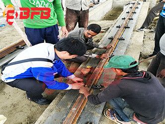 Bangladesh Site Rail Construction Installation Guide For Rail Driving Electric Cart Moving