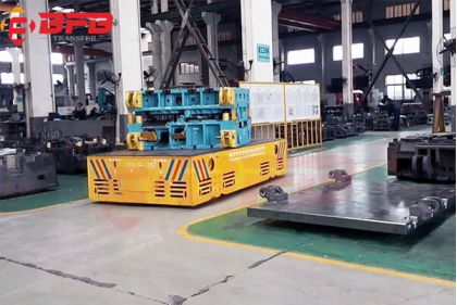 25 Ton Trackless Steerable Cart For Foundry Factory Mold Transfer - Electric Battery Driven