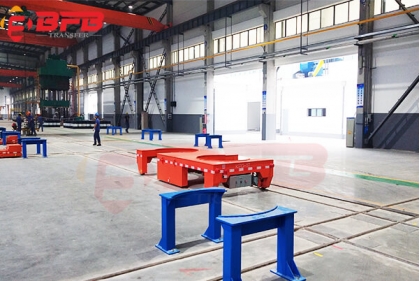 Customized Semicircle Platform Rail Electric Box Transfer Cart With Safe Volt Rail Powered