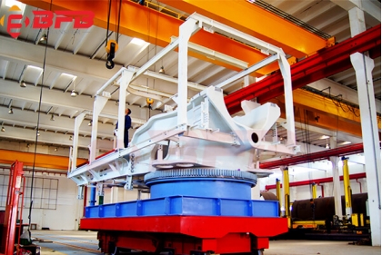 40 Ton Electric Rail Motorized Trolley For Naval Structures Handling