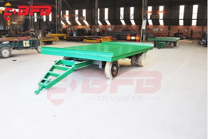 6t Indoor Transfer Trolley With Solid Rubber Tyres For Plastic Package Handling Exported Vietnam