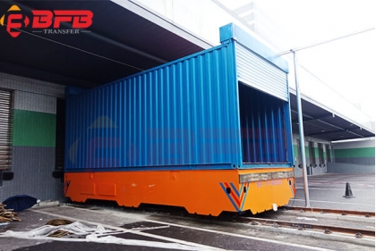 Customized 10T Rail Motorized Transfer Trolley For Container Handling