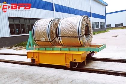 10T Electric Power Flat Rail Cart For Coil Handling Remote Control