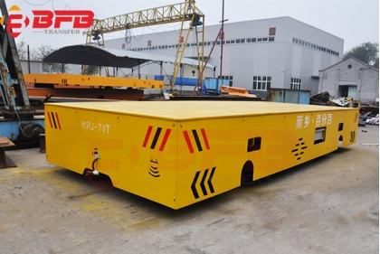 70 Ton Electric Powered Transfer Trolley On Rails With Anti - Explosion Military Workshop