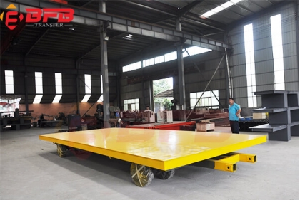 Forklift Push 15T Material Transfer Flat Platform Cart For Manufacturing Workshop