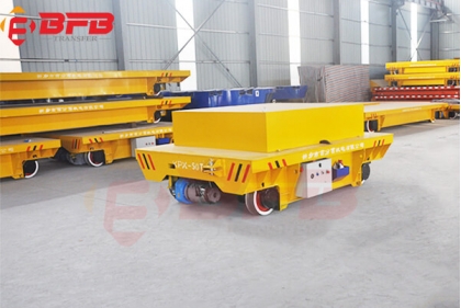 Battery Power 50 Tons Steel Ladle Car Bogie For Railway Ladle Tractor