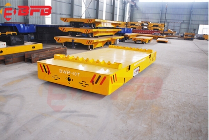 Battery Power Electric Industrial Trolleys With Wheels For Transporting 10 Ton Pipe