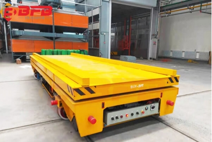 PLC Battery Power Rail Transfer Heavy Load Trolley 20T RGV For Coating Line