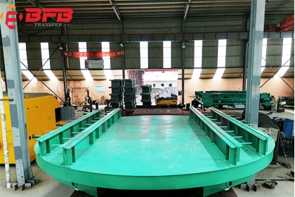 10T Electric Heavy Industrial Turntable On Rails For Oil Field Equipment Transfer