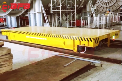 Cable Automated Rail Cart 20 Tonnes For Sandblasting Room Structural Parts Transfer