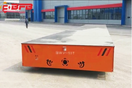 Customized Overlength Heavy Duty Flat Transfer Trolley 10T Outdoor Handler