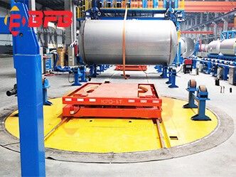 Industrial Rail Transfer Cart Turntable Design Showing