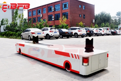 Battery Power Automatic Rail Transfer Cart For 8T Corrugating Roll Handling