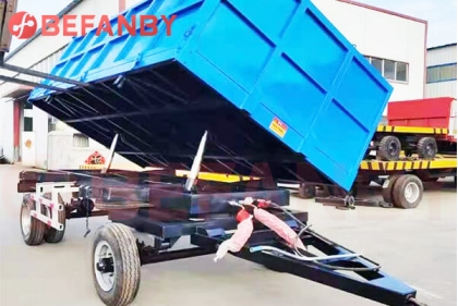 20MT Heavy Duty Self Dumping Flatbed Tow Trailer For Prefab Transfer