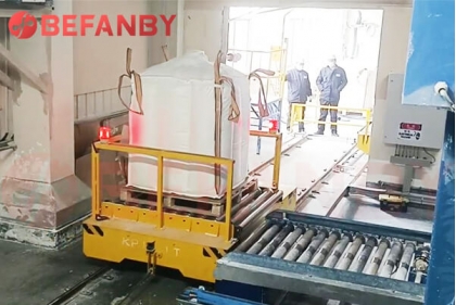 1T Rail Motorized Transport Cart For Chemical Material Conveying