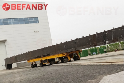 Steel Structure Transport 100 Tons Tire Type Trackless Transfer Cart Work Site