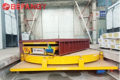 5 Sets Anti-Explosion 20T Turntable Ferry Rail Transfer Cart For Coating Line