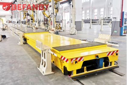 22T Battery Power Rail Lifting Transfer Car For Manufacturing Line