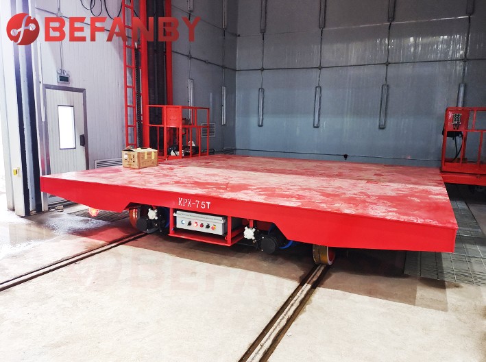 75 Ton Electric Battery Transfer Cart On Rail