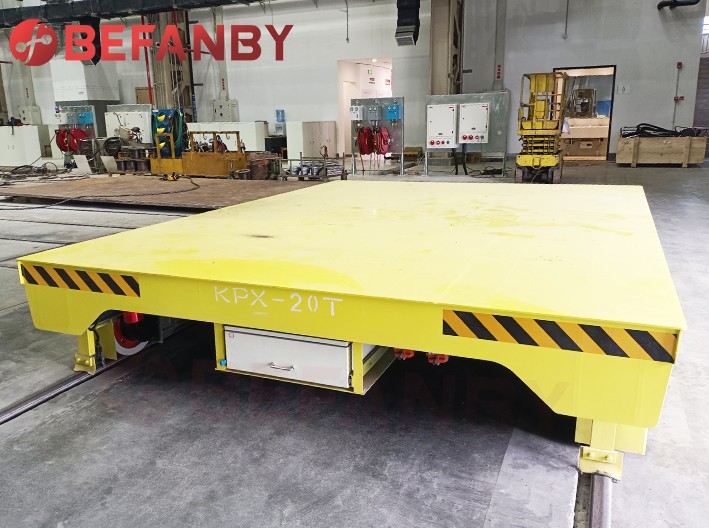 Battery Power Warehouse 20t Transfer Trolley On Rail