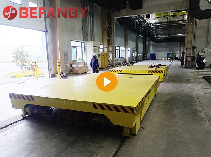 Battery Power Warehouse 20t Transfer Trolley On Rail