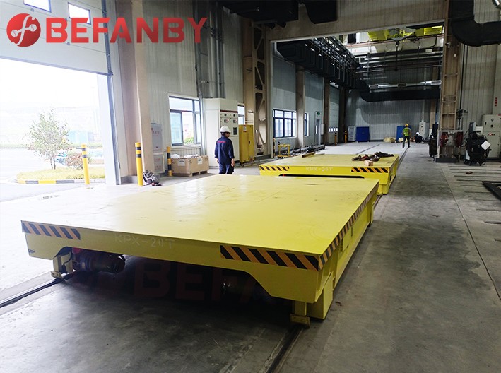 Battery Power Warehouse 20t Transfer Trolley On Rail