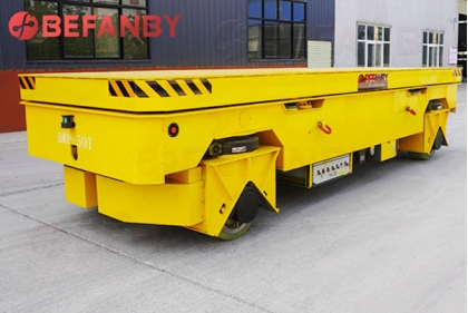 Factory Customized 50T Turning Railless Transfer Cart Solution