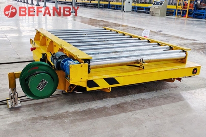 3Ton Cable Powered Rail Electric Transfer Cart Improves Metal Material Handling Efficiency